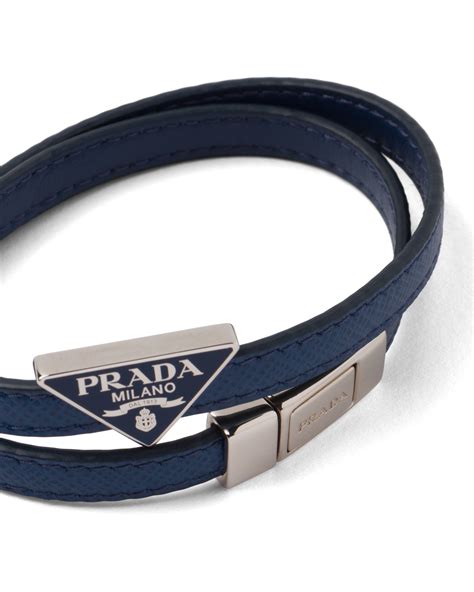 prada bracelet men's|prada men's leather bracelet.